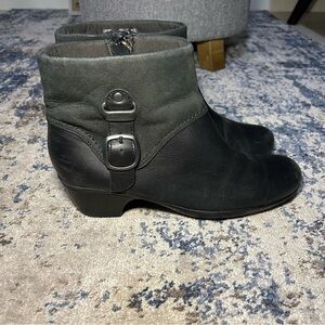 Clarks Ingalls Nile Black Ankle Boots Size 11